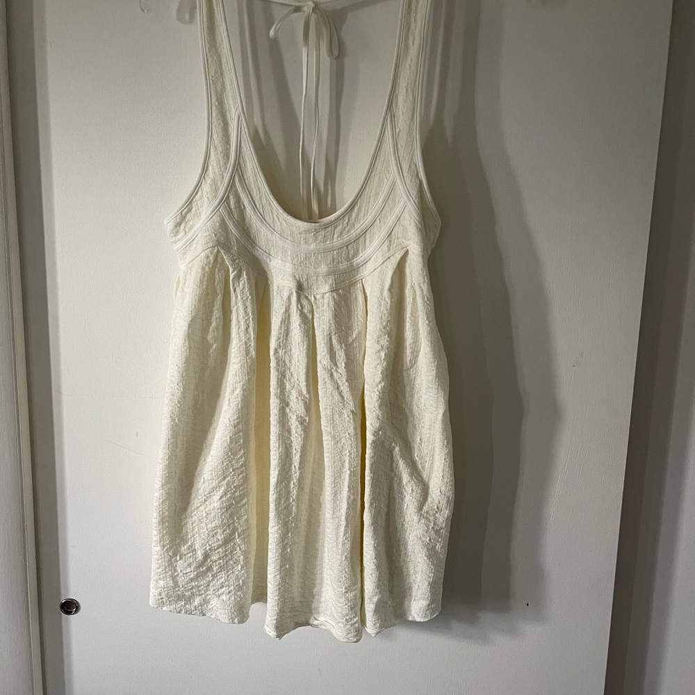Free People Elegant White Sleeveless Top